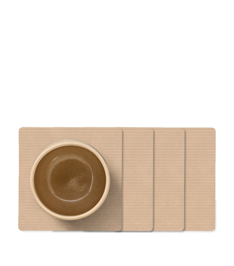 LIND DNA square corduroy coasters set of 4, UK version