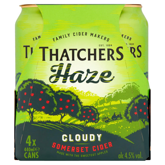Thatchers Haze Cloudy Cider 4x440ml GOODS Sainsburys   