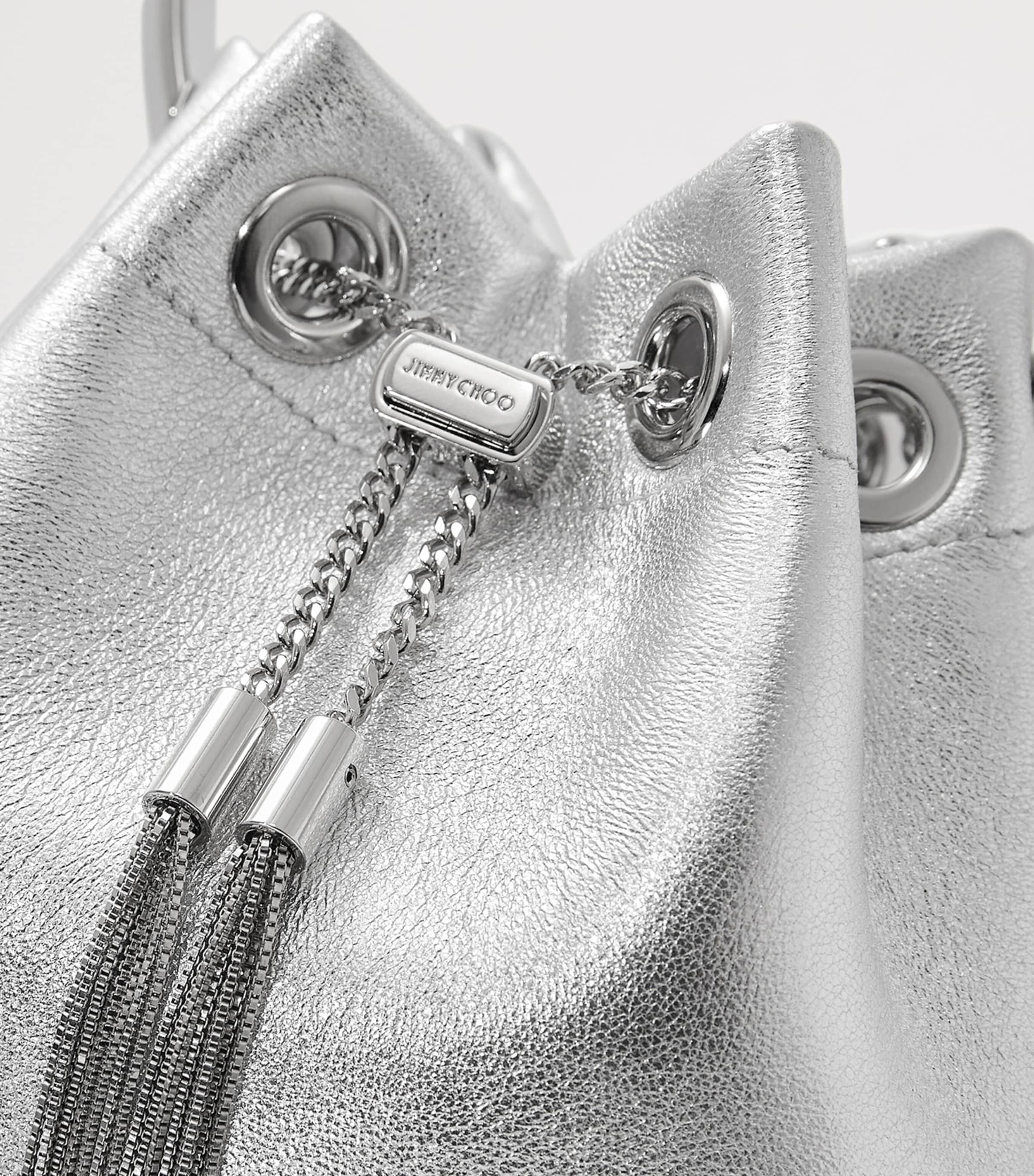 Jimmy Choo metallic Bon Bon top-handle bag (British brand)