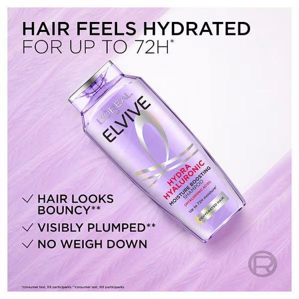 L'Oreal Paris Shampoo Hydra Hyaluronic 400ml, UK version