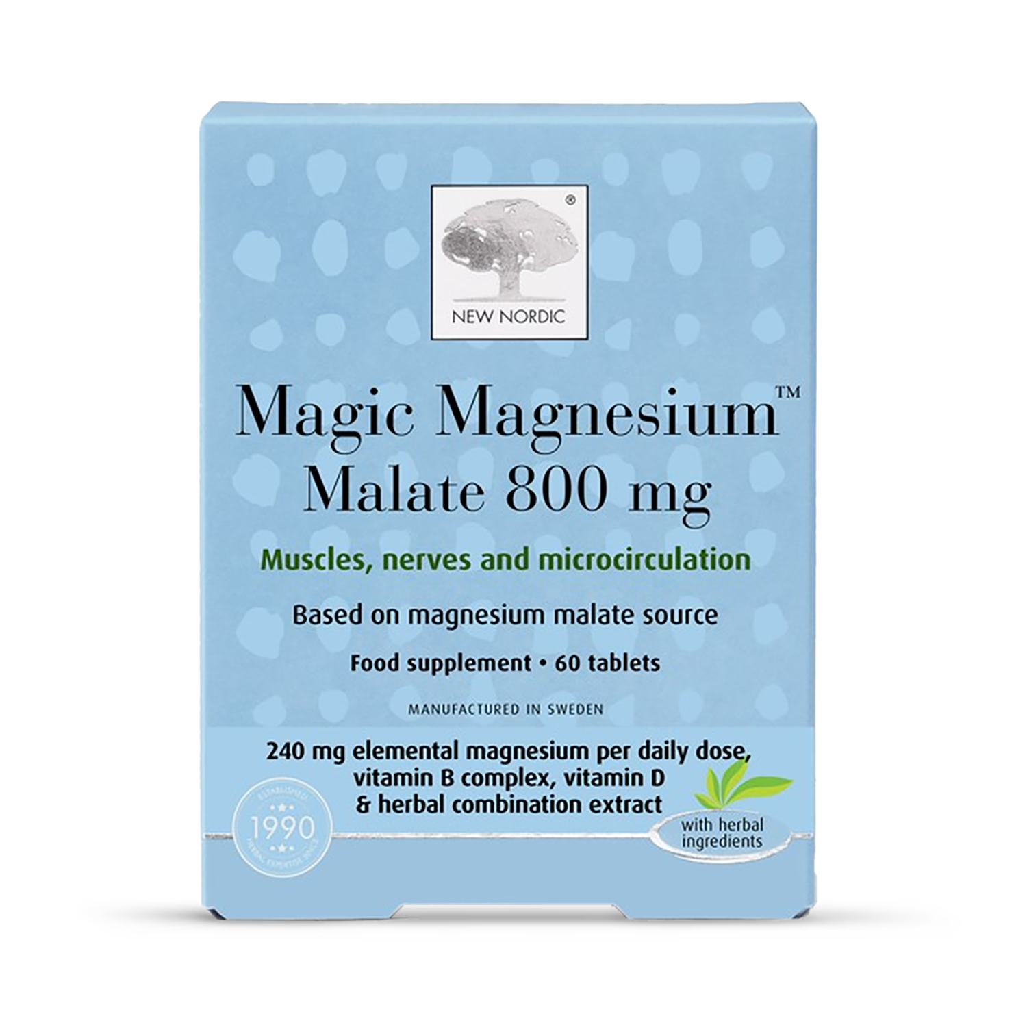 New Nordic magic magnesium malate tablets 60ct , imported from the UK