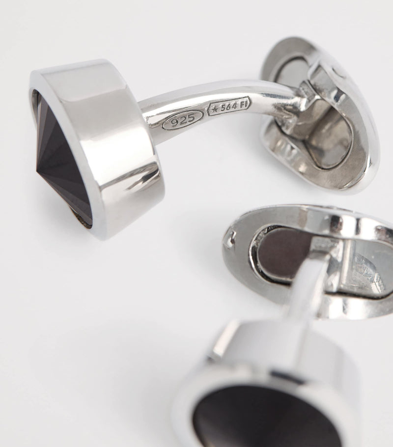 Giorgio Armani sterling silver embellished cufflinks, imported from the UK