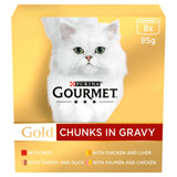 Gourmet Gold Gravy Collection Chunks In Gravy 8x85g (680g) Cat cans & tins Sainsburys   