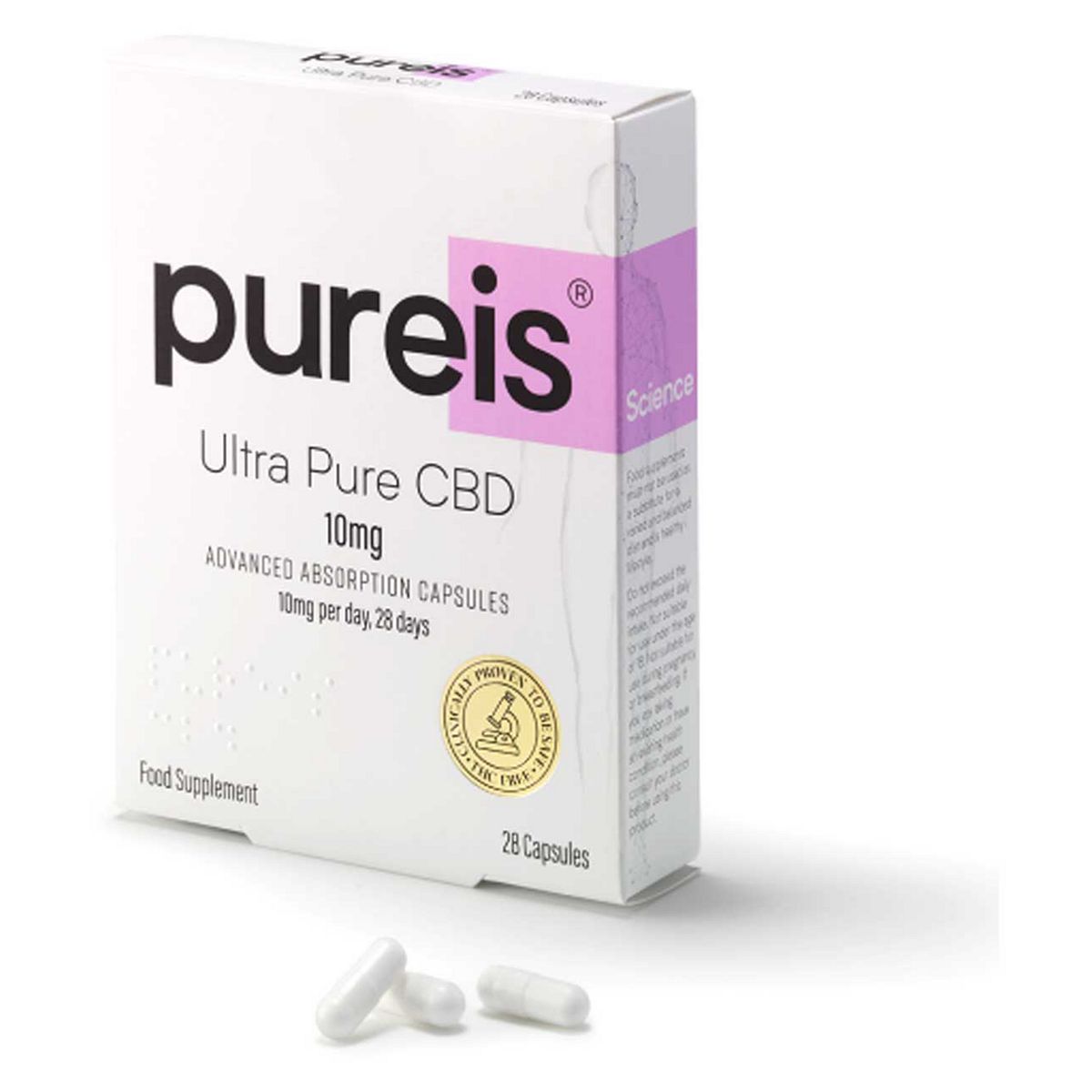 Pureis Ultra Pure CBD 10mg Capsules - 28 Capsules GOODS Boots   