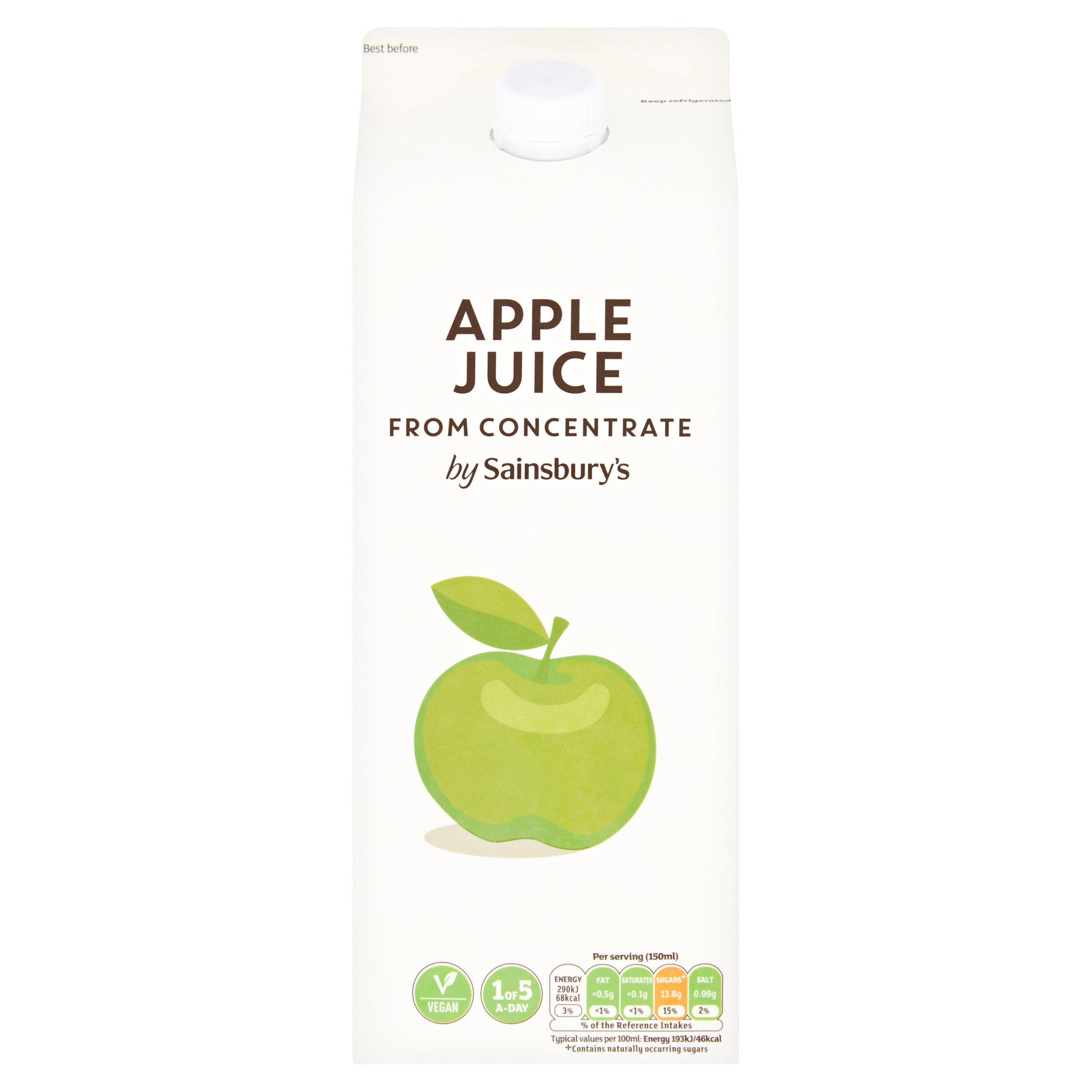 Sainsbury’s Pure Apple Juice 2L All chilled juice Sainsburys   