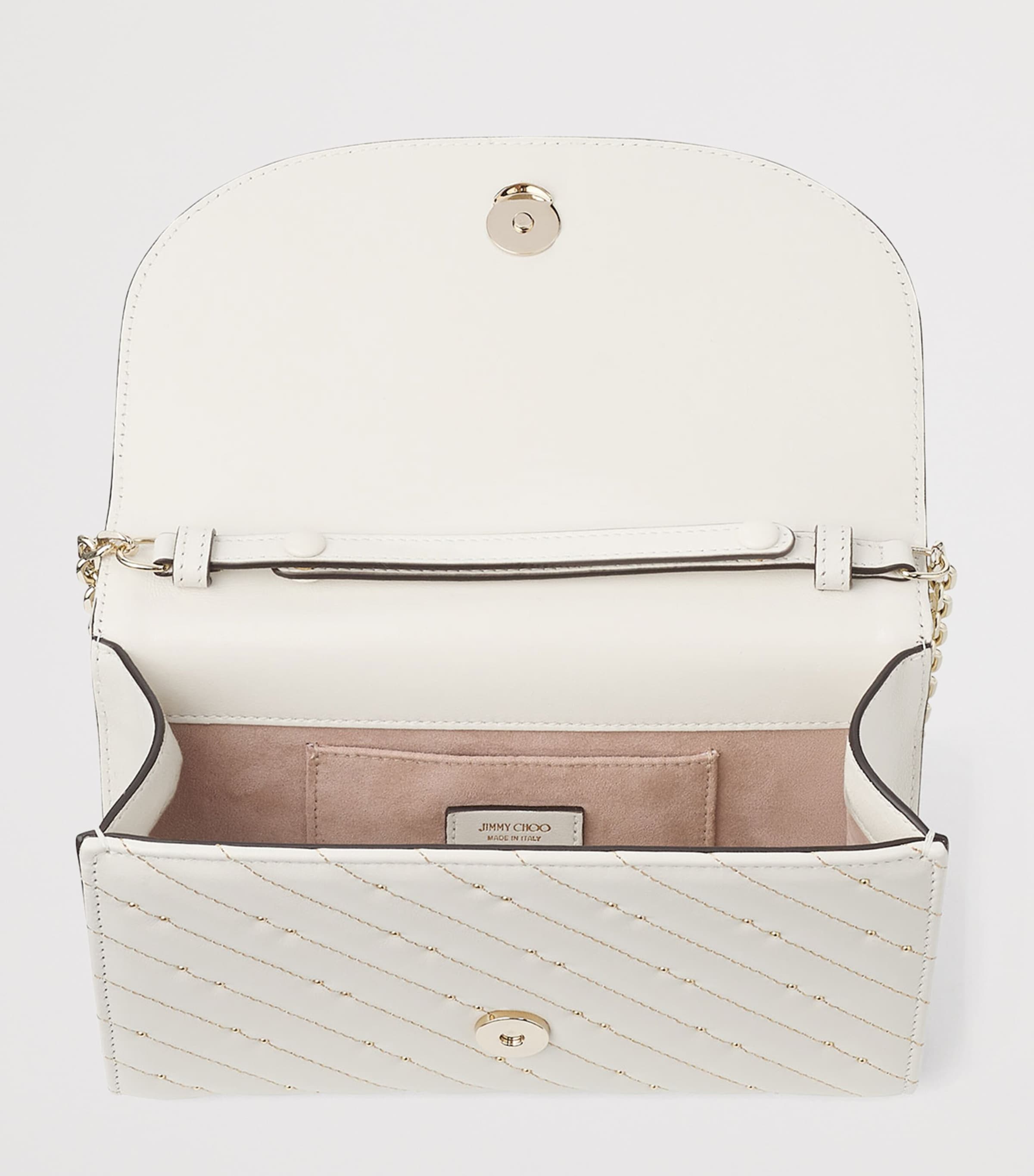 Jimmy Choo Curve leather clutch bag, imported from the UK