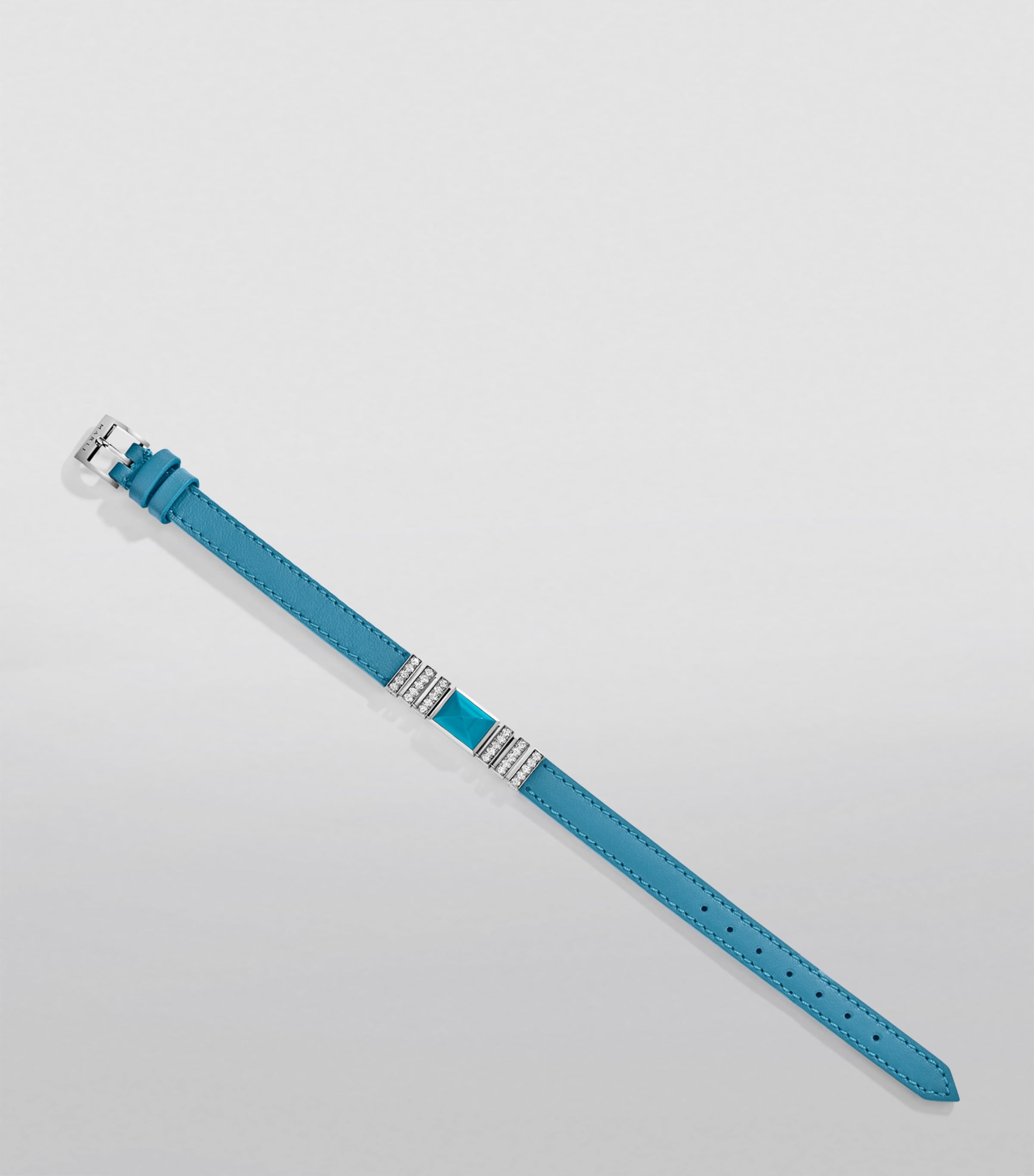 MARLI New York white gold diamond Nappa leather bracelet, imported from the UK