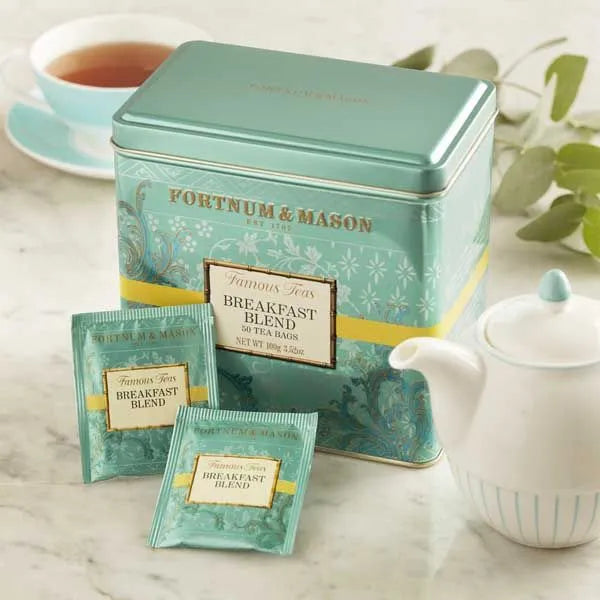 Breakfast Blend tea 50 tea bag tin, imported from the UK