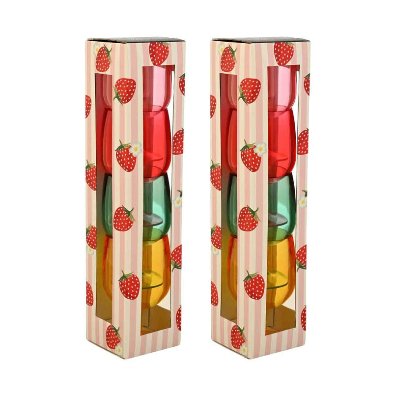 Navigate Strawberries & Cream acrylic wine stems 8 pack (British brand)