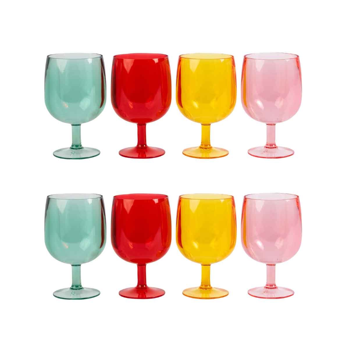 Navigate Strawberries & Cream acrylic wine stems 8 pack (British brand)