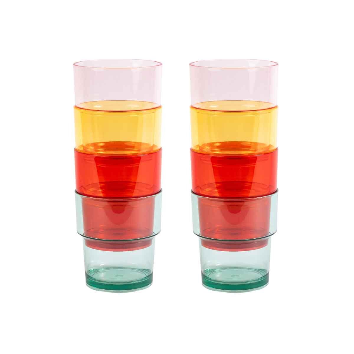 Navigate strawberries and cream acrylic tumblers 8 pack - British product