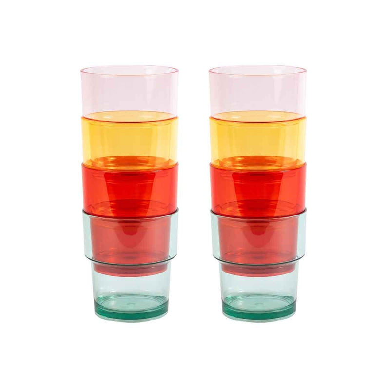 Navigate strawberries and cream acrylic tumblers 8 pack - British product
