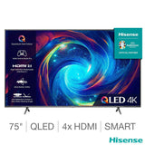 Hisense 75E7KQTUK PRO 75 Inch QLED 4K UHD 144Hz Smart TV GOODS Costco UK