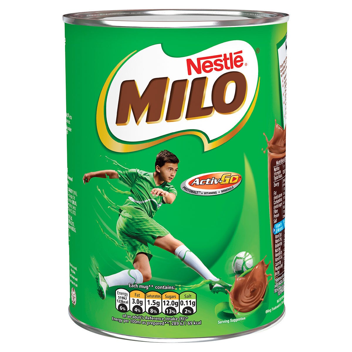 Nestle Milo malted milk powder 2 x 400g, imported from the UK