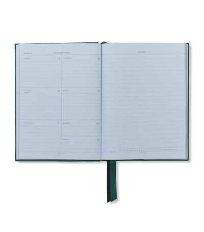 Harrods Leather A5 2026 Diary with Gilt-Edged Paper and Week-to-View Layout- Buy online at McGrocer