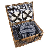 Navigate 4 person wicker picnic basket with insulated bag, UK version