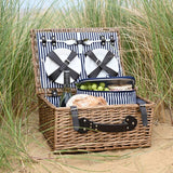 Navigate 4 person wicker picnic basket with insulated bag, UK version