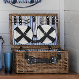 Navigate 4 person wicker picnic basket with insulated bag, UK version