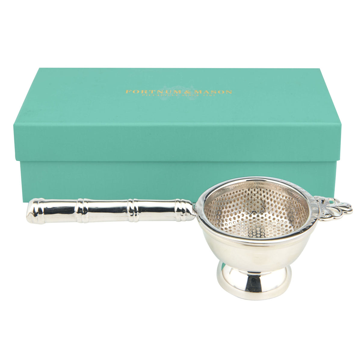 Fortnum's silver-plated bamboo tea strainer, UK version