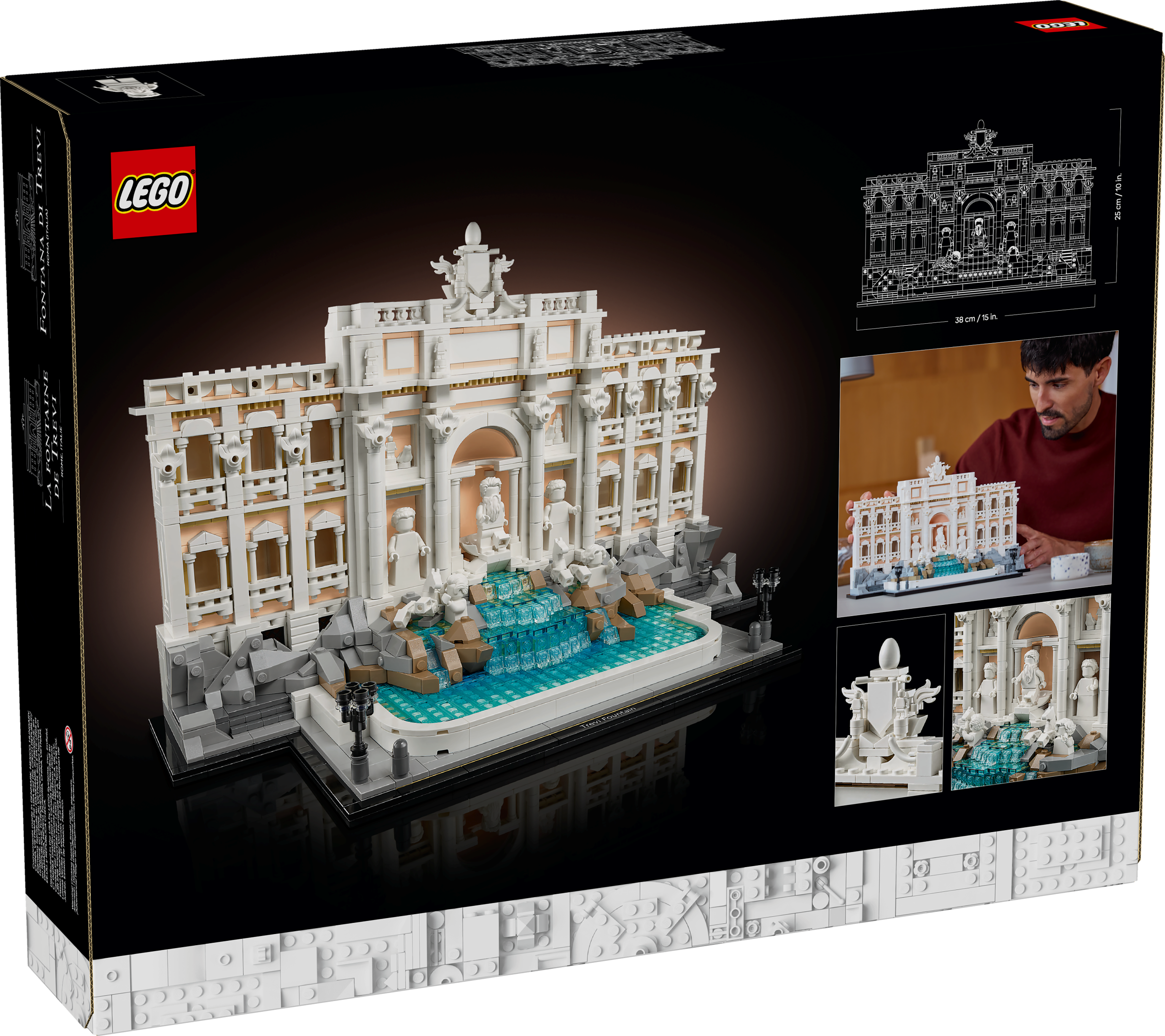 LEGO Trevi Fountain architecture model 1880 Pieces (British brand)