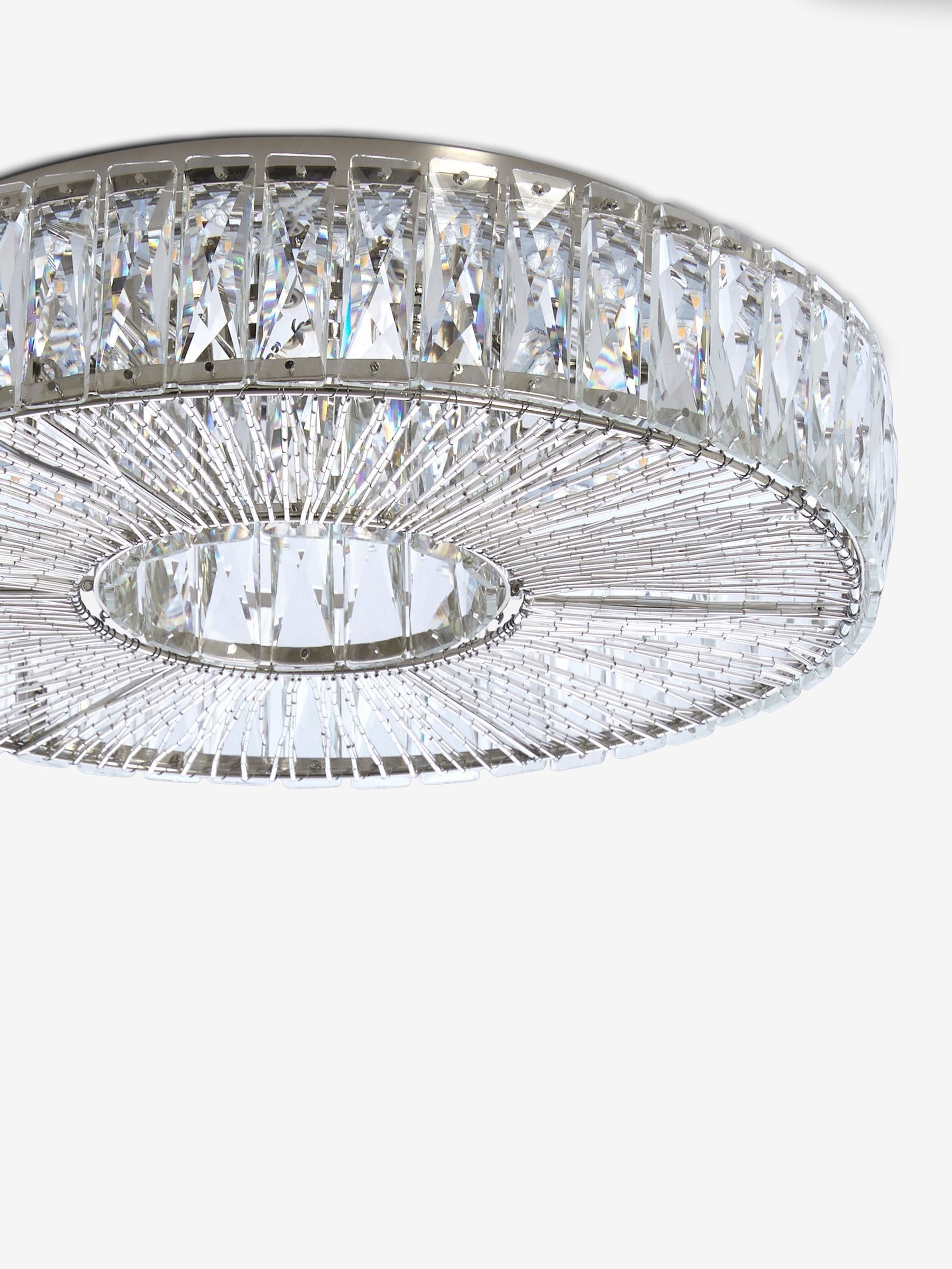 Next Clear Aria large flush ceiling light 40cm, imported from the UK