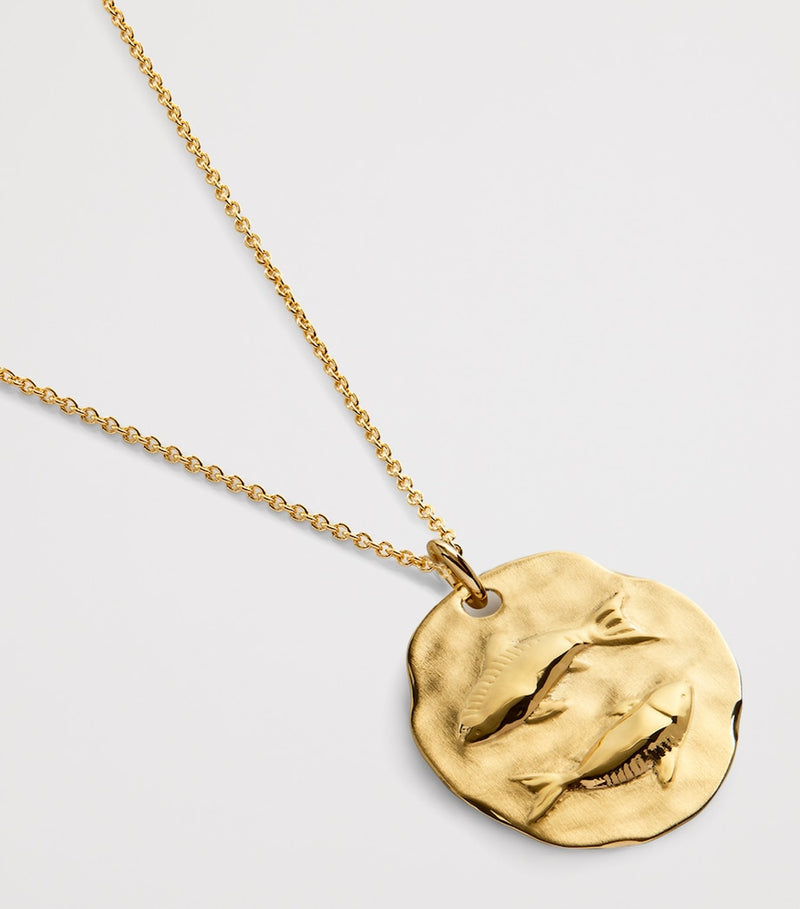 Monica Vinader Gold Vermeil Pisces Necklace, UK version