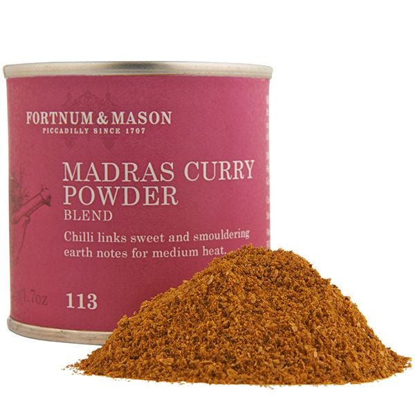 Fortnum & Mason Madras Curry 48g tin, imported from the UK