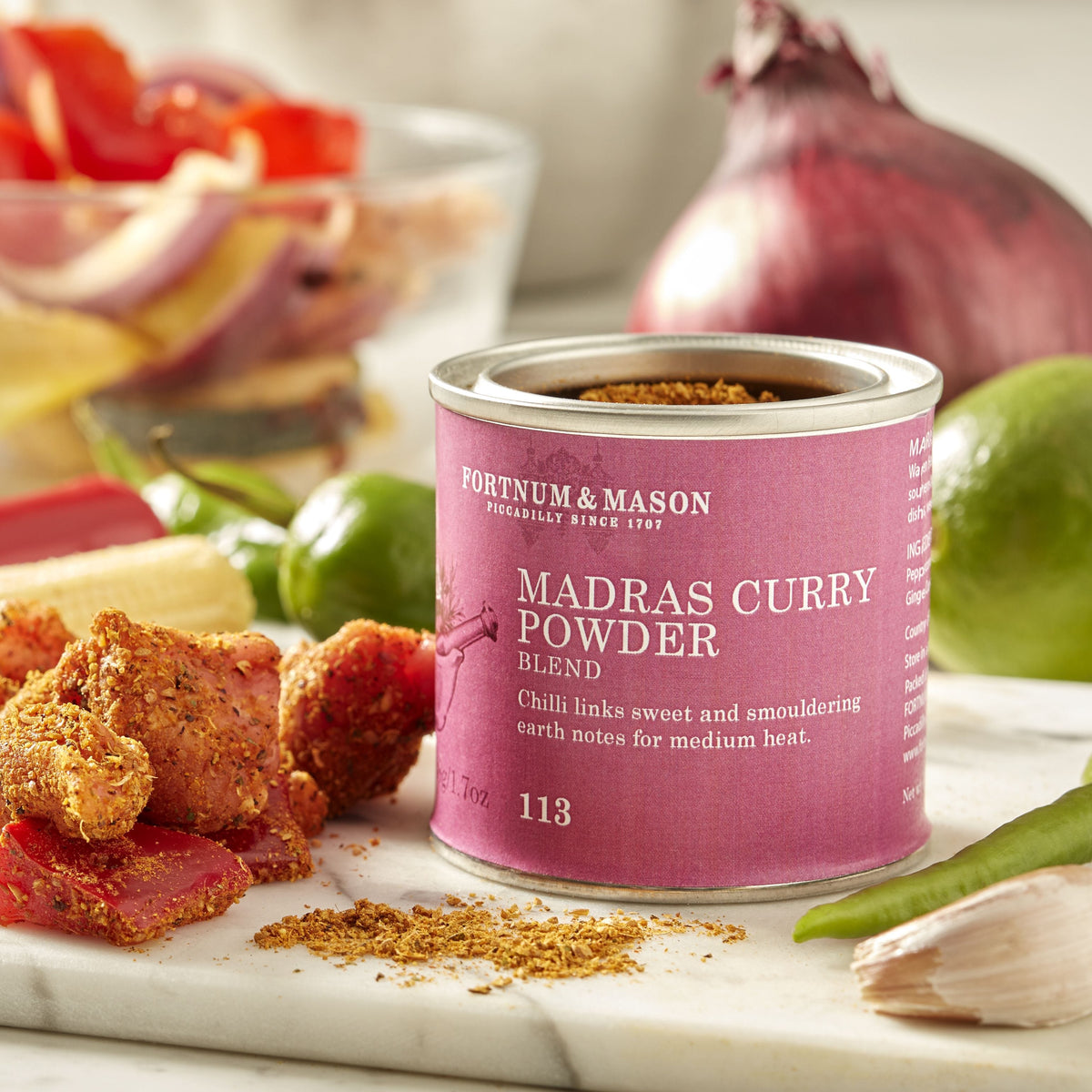 Fortnum & Mason Madras Curry 48g tin, imported from the UK