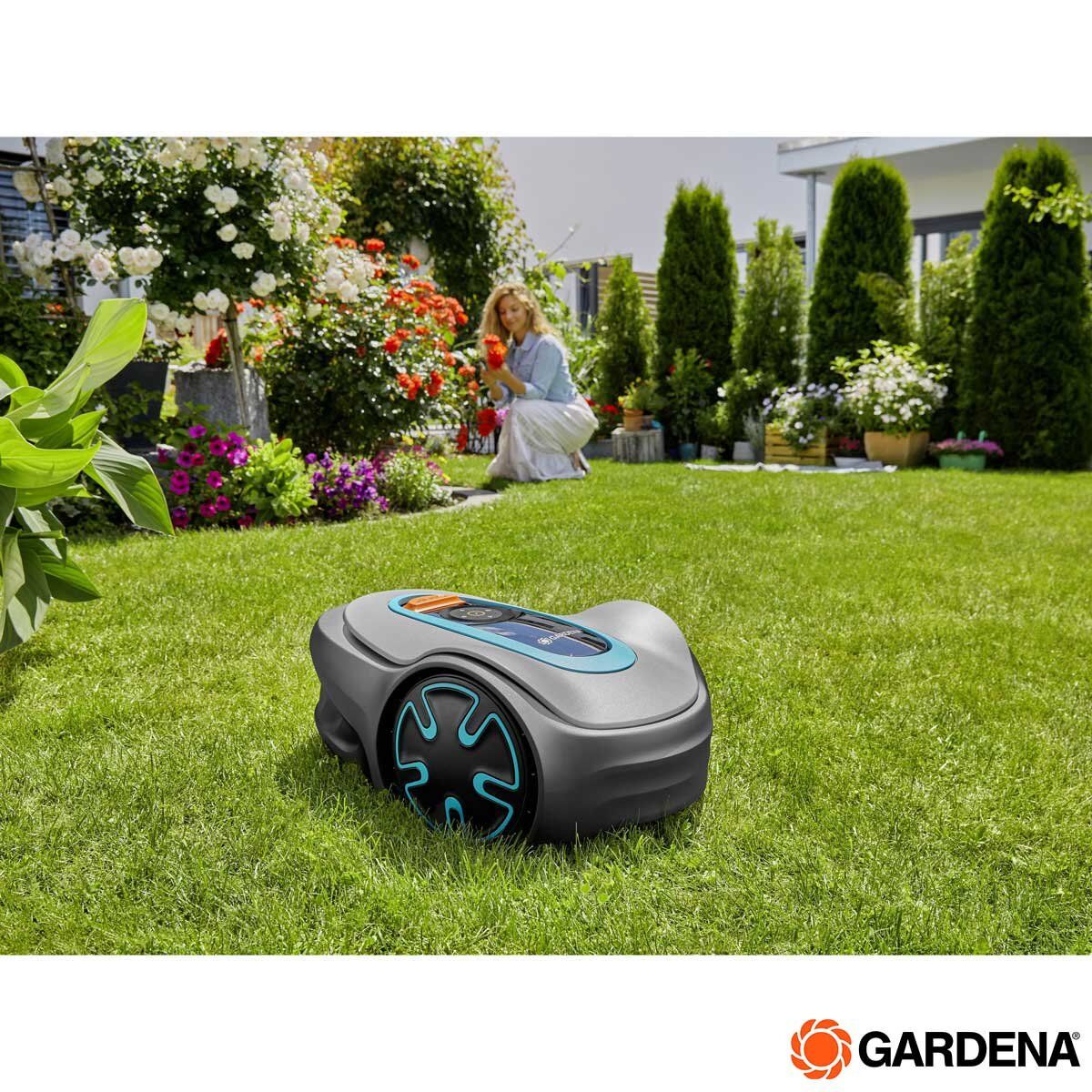 Gardena Sileno Minimo Smart Robotic Lawn Mower + Charging Station (500m² Cutting Area) GOODS Costco UK