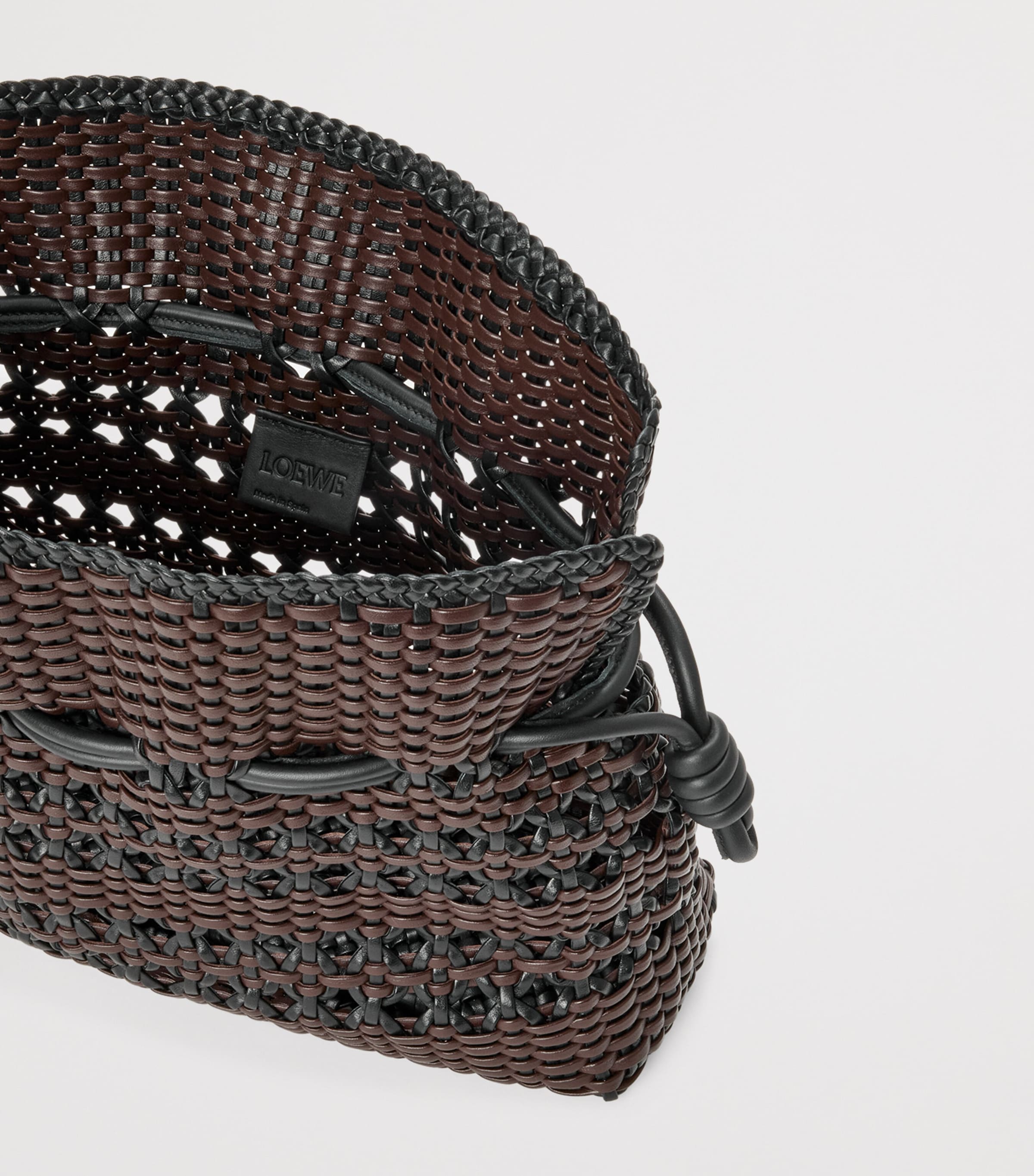 LOEWE Flamenco clutch bag in woven leather (British brand)