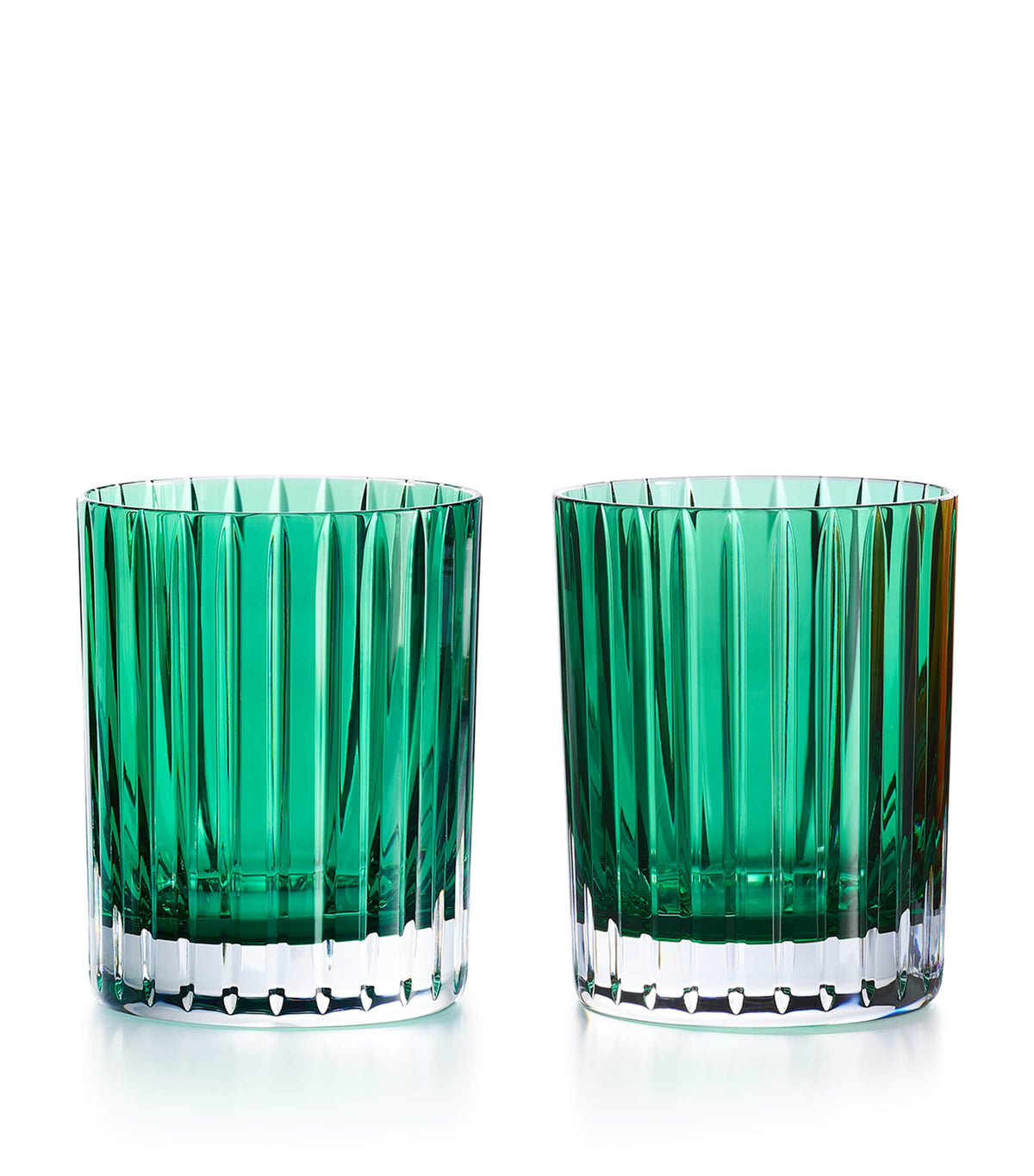 Baccarat Harmonie dark green large tumbler glasses 360ml set of 2 - British product