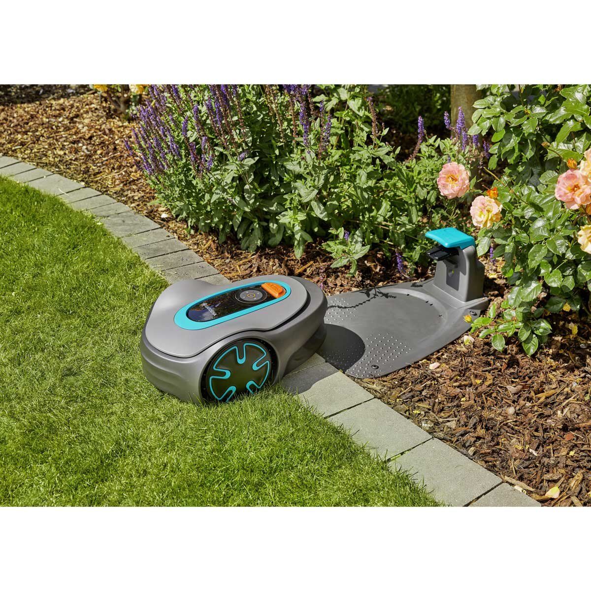 Gardena Sileno Minimo Smart Robotic Lawn Mower + Charging Station (500m² Cutting Area) GOODS Costco UK