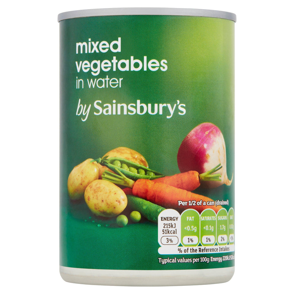 Sainsbury's Mixed Vegetables in Water 300g (195g*)