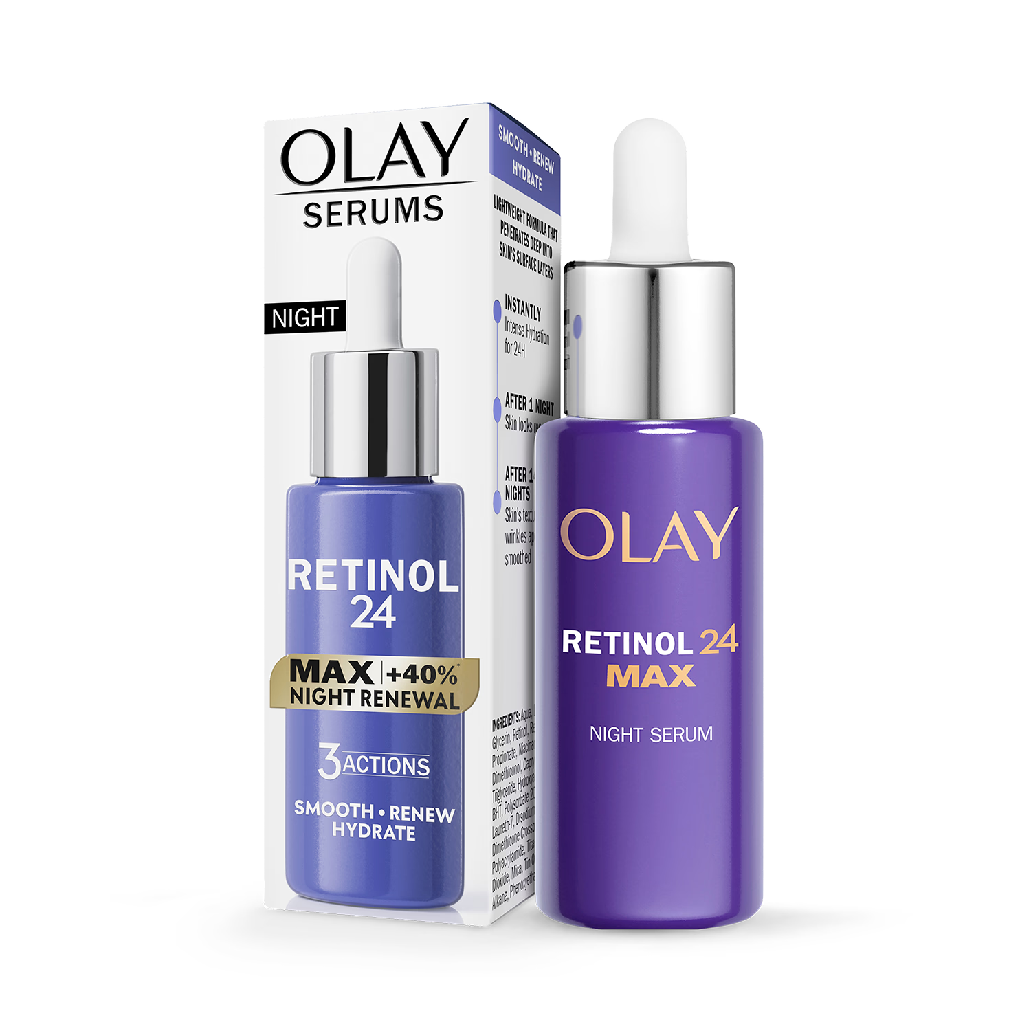 Olay Retinol 24 MAX Night Serum 40ml, UK version