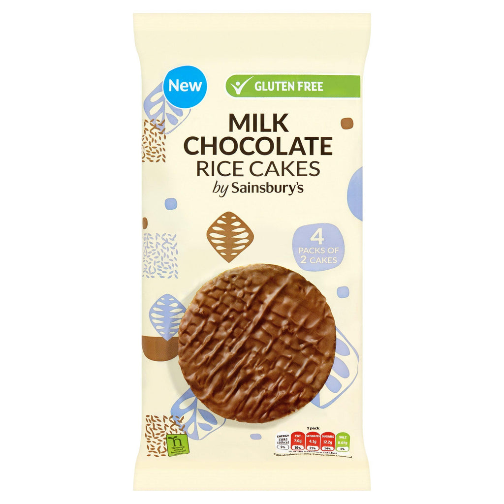 Sainsbury's Milk Chocolate Rice Cakes 4x35.75g