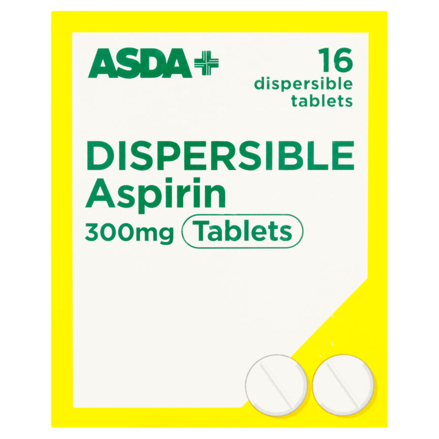 ASDA Dispersible Aspirin 300mg Tablets GOODS ASDA   