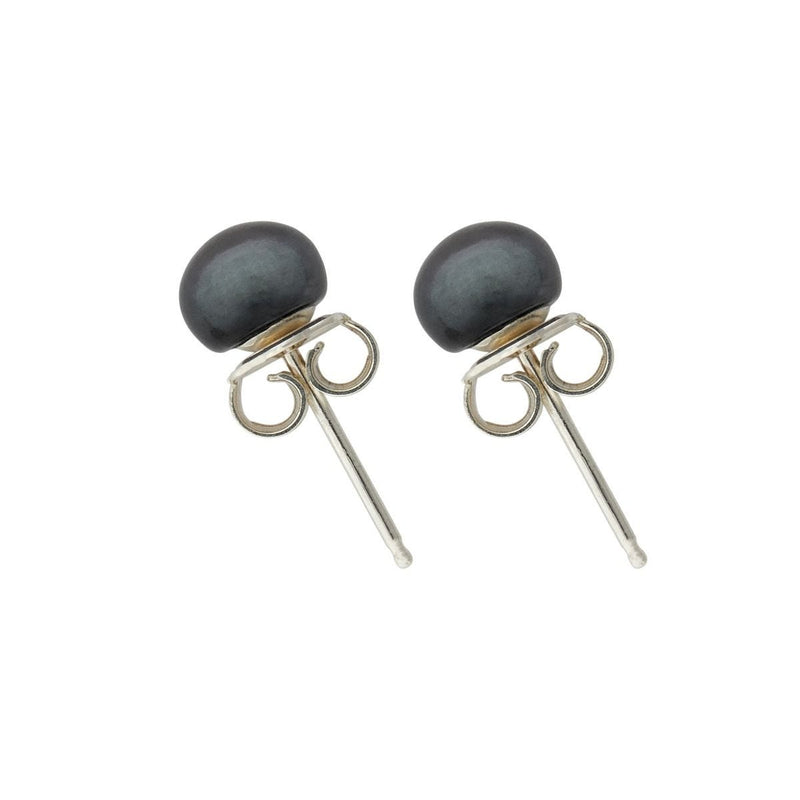 Coleman Douglas black pearl stud earrings sterling silver - British product