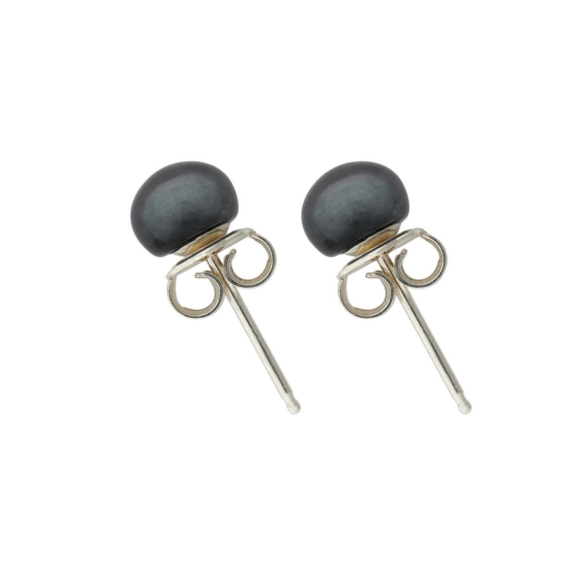 Coleman Douglas black pearl stud earrings sterling silver - British product