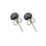 Coleman Douglas black pearl stud earrings sterling silver - British product