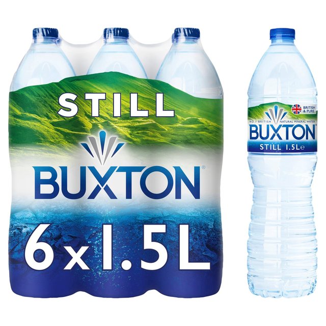 Buxton Still Natural Mineral Water   6 x 1.5L GOODS M&S   