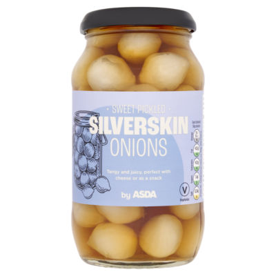 ASDA sweet pickled silverskin onions 440g - British product