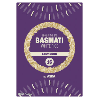 ASDA Basmati white rice boil-in-bag 500g - British product
