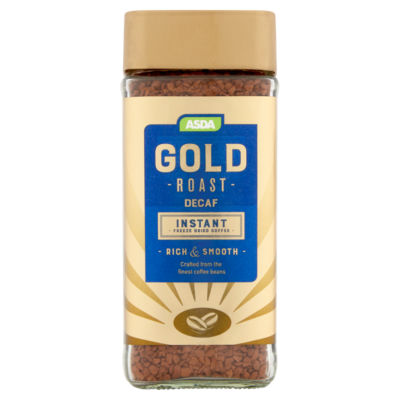 ASDA freeze dried decaf instant coffee gold roast 100g, UK version