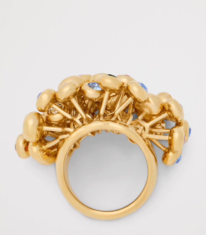 LOEWE crystal push pin cocktail ring, imported from the UK