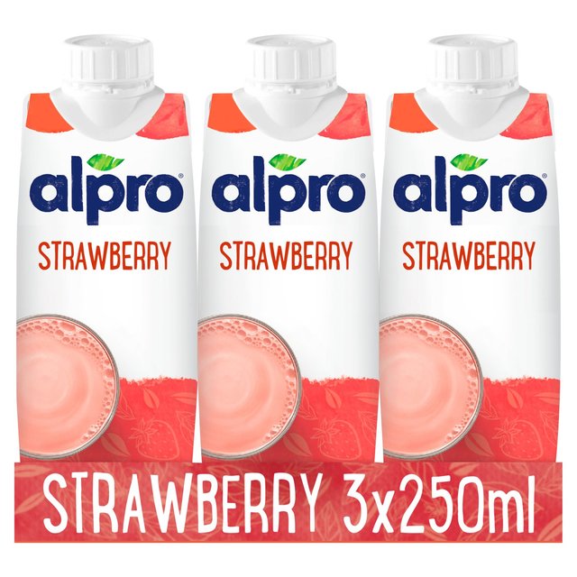 Alpro Soya Strawberry Long Life Drink   3 x 250ml