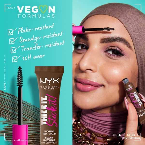 NYX Professional Makeup Eyebrow Mascara Cool Ash Brown, imported from the UK
