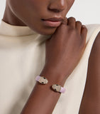 Bvlgari Serpenti Forever bangle in lizard leather and gold-plated brass imported from the UK