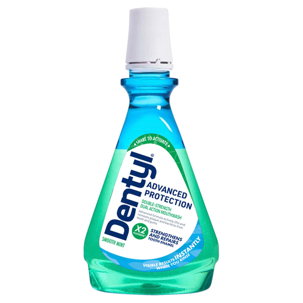 Dentyl Advanced Protection Double Strength Dual Action Smooth Mint Mouthwash 500ml