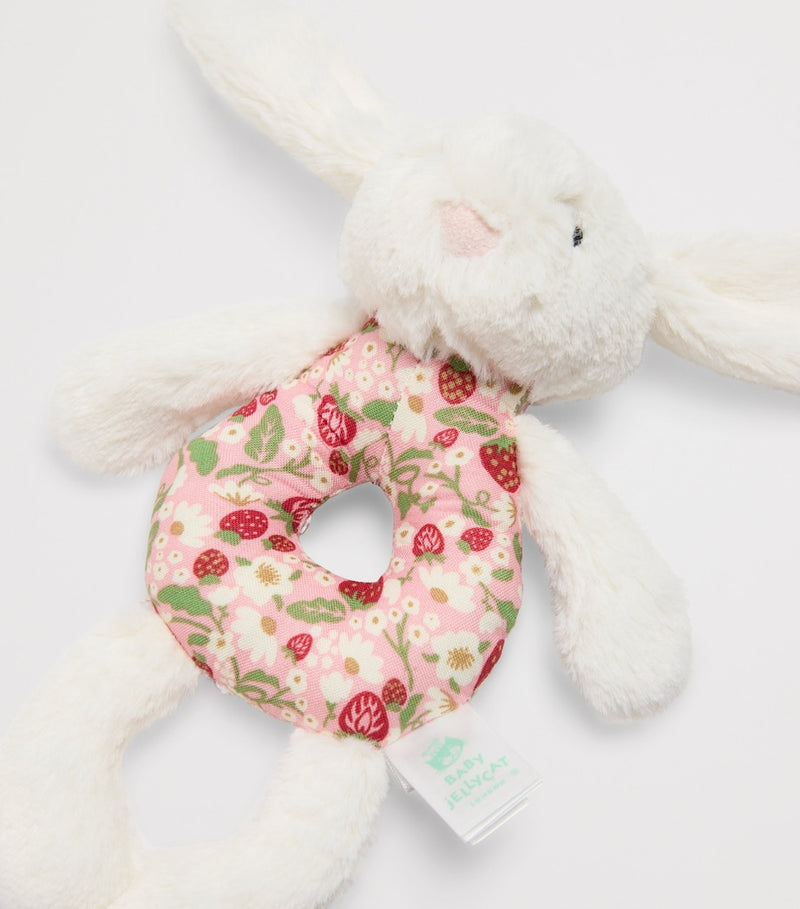 Soft Strawberry Design Baby Rattle with Hollow Centre 18cm x 6cm
