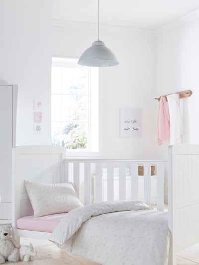 Next Silentnight Natural Safe Nights Grey Star Cot Bed Duvet Set- Buy online at McGrocer